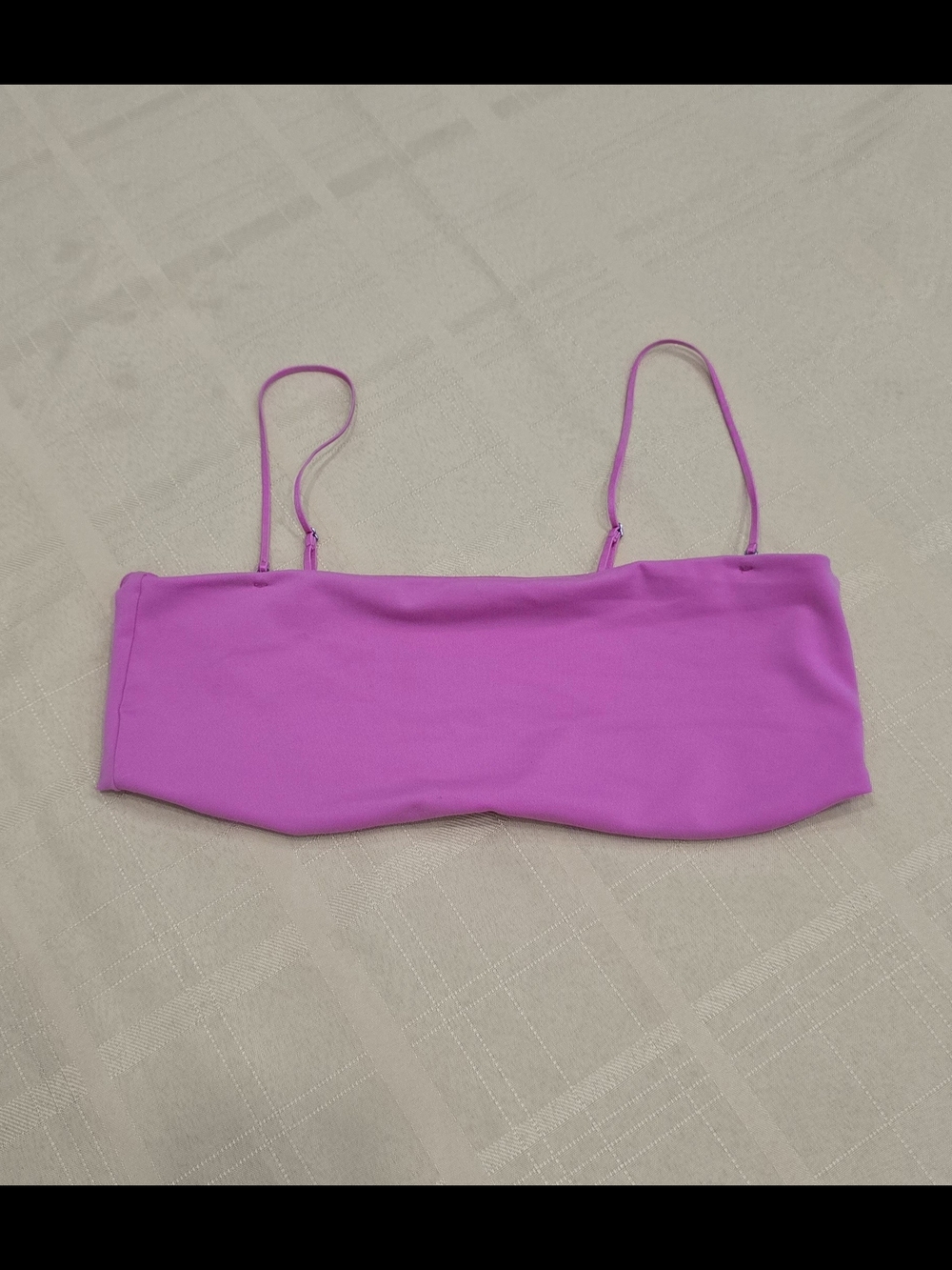 Alo Yoga Airbrush Socialite Bandeau Bra Paradise Pink Size-L - Picture 4 of 8